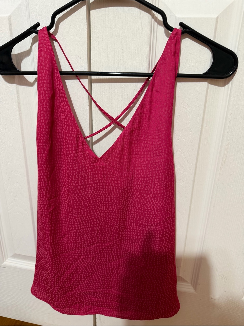 Nordstrom Fuchsia Pink Crisscross Back V-Neck Cami